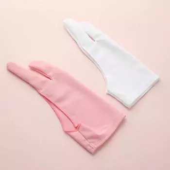 Перчатка для рисования двумя пальцами, подходящая как для противообрастающих перчаток, так и для планшетов для рисования S розовый