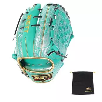 Перчатка для софтбола zett Мягкая перчатка для бейсбола Softball E LH (Простатит) (brgb30356a-4213) Зеленый/Серебряный