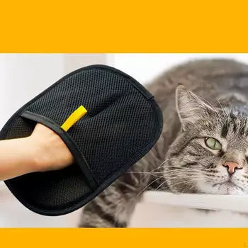 Перчатка для удаления шерсти домашних животных, Эффективная перчатка для груминга, Многоцелевой инструмент для легкой очистки, Удаляет шерсть с кровати