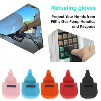 Перчатка для заправки Pump Pal защищает руки от грязи Ручки бензонасоса Клавиатуры Многоразовые удобные перчатки для заправки чёрный