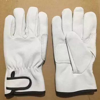 Перчатка для защиты труда Верхний слой овечья кожа Желтый Износостойкий Нескользящий Цельная кожа Защита от ожогов Изоляция Инженерные работы Сварщик Парк one size fits all