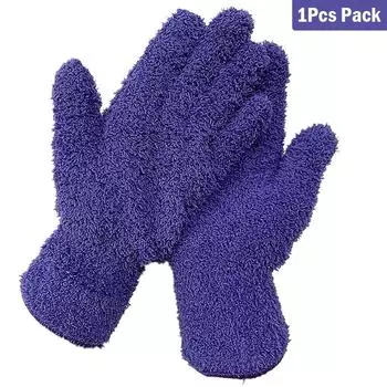 Перчатка из микрофибры Touch To Clean, супер мягкая, пылесъедающая, перчатка для мытья фиолетовый