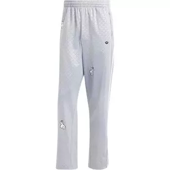 Перчатки Adidas Originals X Mickey Mouse SS24, вязаные джоггеры в полоску с логотипом, мужские брюки серого цвета IY2276 XXXL