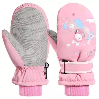 Перчатки ATiC для варежек, лыжные, снежные, варежки для холодной игры, размер S, розовые, детские, тип, перчатки, перчатки, детские перчатки, водонепроницаемые, защита,