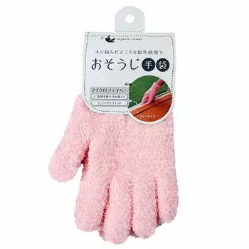 Перчатки Azuma Industrial Cleaning Gloves Vertical 18 см розовые из микрофибры для очистки Вы можете протирать сложные участки одним прикосновением OW640PI Размер прибл.