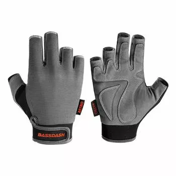 Перчатки Bassdash ASTRO Fishing 5 Cut Fishing Gray M, Перчатки, Дышащие, Противоскользящие, Унисекс, серый