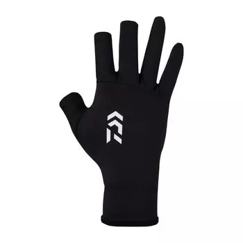 Перчатки без ладоней плоские, черные, M [Daiwa] DG-8224