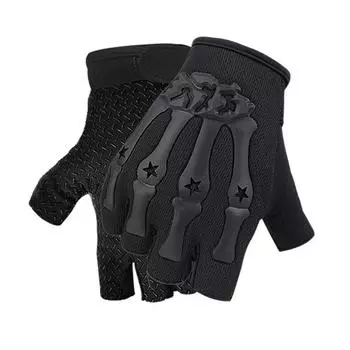 Перчатки без пальцев для верховой езды, нескользящие перчатки с половиной пальцев для мотоцикла, велоспорта, скалолазания, пешего туризма, охоты, спорта на открытом воздухе Single code