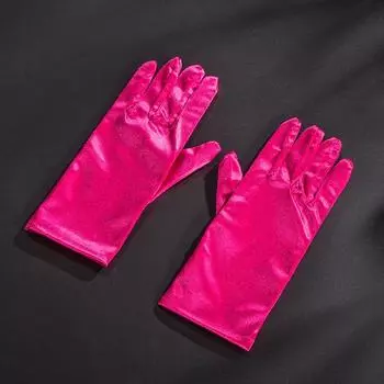 Перчатки Черно-белые Красный шелк и атлас Украшения Выпускные платья Rose Red All yards