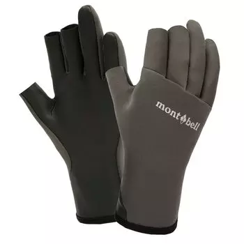 Перчатки Climaprene Three Fingerless для рыбалки серые Mont-bell [mont-bell] #1126204 (M) серый