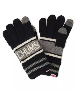 Перчатки College Knit Glove Black M [Chums] чёрный