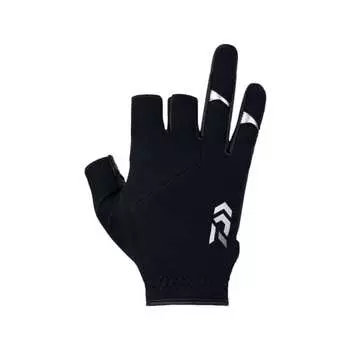 Перчатки DAIWA Cold Protection Light Grip Gloves 3 Cut DG-6223W Black M Fishing