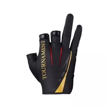 Перчатки DAIWA Tournament 3 Cut DG-1223T Black Red L Рыбалка