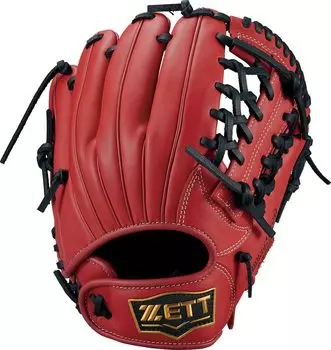 Перчатки для бейсбола и софтбола ZETT Youth Grand Hero для броска левой рукой M BJGB76390 (Перчатка) Универсальный красный/черный (6419)