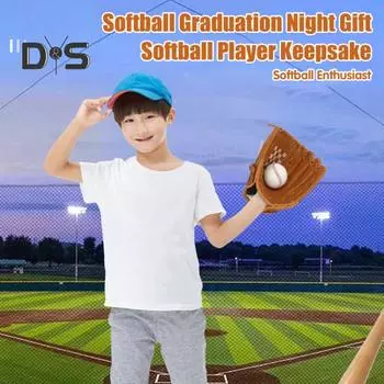 Перчатки для бейсбола, перчатки для софтбола из искусственной кожи, бейсбольные перчатки для защиты поля для молодежи и взрослых, тренировки по софтболу синий