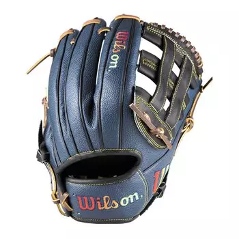 Перчатки для бейсбола Wilson общего назначения DUAL Utility Thumb 2 Little Original Type WBW102489 SS (Перчатка) D-МАКС (D-MAX Двойной) Подкладка/Поддержка пальцев/США черный/Темно-синий
