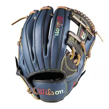 Перчатки для бейсбола Wilson общего назначения, двойные, для игроков в инфилд, большой палец, мизинец, оригинальный тип WBW102483 SS (Перчатка) D-МАКС (D-MAX Двойной) Pad/Два
