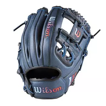 Перчатки для бейсбола Wilson общего назначения, двойные, для игроков в инфилд, большой палец, мизинец, оригинальный тип WBW102479 SS (Перчатка) D-МАКС (D-MAX Двойной) Pad/Два