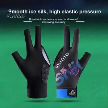 Перчатки для бильярда, дизайн с 3 пальцами для левой руки, снукерный кий, спортивные перчатки, дышащие эластичные перчатки для бильярда для мужчин и женщин королевский синий