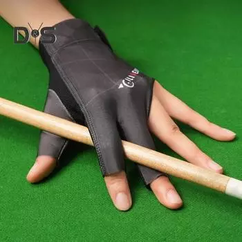 Перчатки для бильярда на левую руку, дышащие, с тремя пальцами, перчатки для игры в бильярд, спортивные перчатки для игры в бильярдный кий для женщин и мужчин чёрный/синий