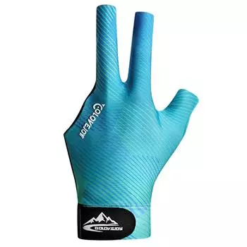 Перчатки для бильярда Перчатки с тремя пальцами Эластичные перчатки для левой руки (Озеро Синее Л) D