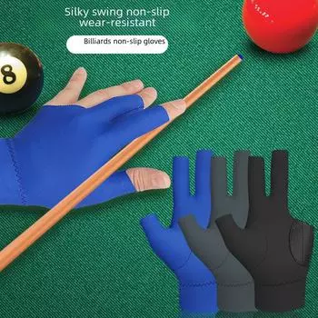 Перчатки для бильярда унисекс с тремя пальцами: Легкий, дышащий, эластичный, нескользящий left hand серый