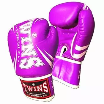 Перчатки для бокса Twins из искусственной кожи DM31 фиолетовые 12 унций