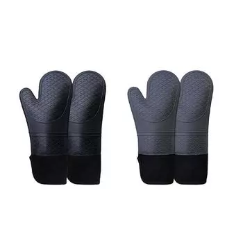 Перчатки для духовки, силиконовые перчатки, термостойкие, противоожоговые и нескользящие, для кухни, микроволновой печи, выпечки, десертов