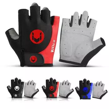 Перчатки для езды на велосипеде на открытом воздухе с полупальцами противоскользящие, устойчивые к поту, дышащие и ударопрочные, подходят для различных сценариев M