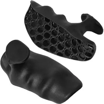 Перчатки для фитнеса без пальцев, резиновые, для укрепления хвата, для пальцев One Size чёрный