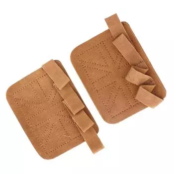 Перчатки для фитнеса и спортзала с 4 пальцами, утолщенные двухслойные перчатки из коровьей кожи для тренировок в спортзале для тяжелой атлетики