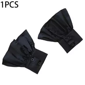 Перчатки для фотосъемки ногтей Красивые нежные накладные манжеты Декоративные шифоновые расклешенные манжеты Сексуальные аксессуары для нейл-арта Реквизит для фотосъемки чёрный