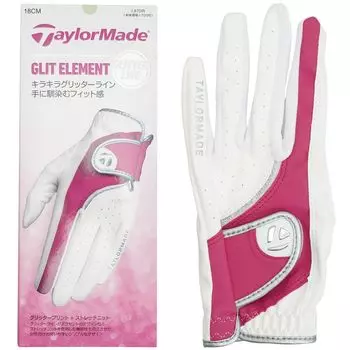 Перчатки для гольфа Grit Element Glove Single 19 23SS N9491319 [TaylorMade] Белый/розовый размер