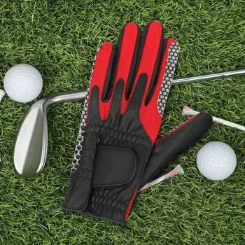 Перчатки для гольфа из искусственной кожи, нескользящие, для левой руки, перчатка для гольфа с хорошим сцеплением, аксессуар для гольфа для мужчин и женщин, гольфист 22
