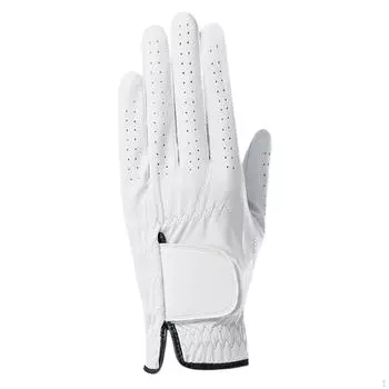 Перчатки для гольфа, мягкая липкая манжета для гольфа, нескользящая кожаная перчатка для левой руки, сетчатая S