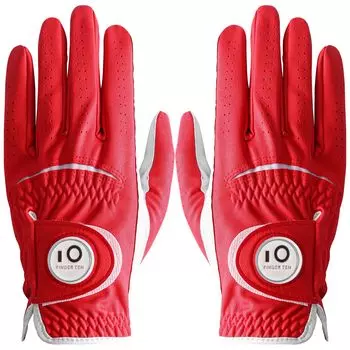 Перчатки для гольфа, набор из 2 перчаток из натуральной овечьей кожи и микрофибры, мягкие на ощупь и приятные на ощупь, эластичные, дышащие, устойчивые к истиранию, устойчивые к дождю и поту