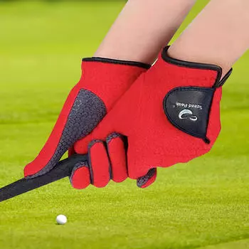 Перчатки для гольфа, теплые, противоскользящие, замшевые, теплые для рук, для пар на открытом воздухе 18