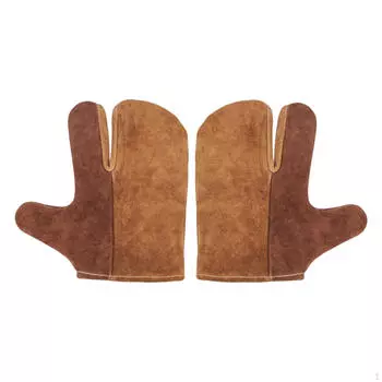 Перчатки для камина огнестойкие три пальца для костра на открытом воздухе кемпинга барбекю