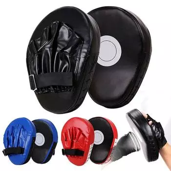 Перчатки для кикбоксинга Pad Сумка для ударов по мишеням PU Каратэ Муай Тай Тренировочные боксерские перчатки Пятипальцевая мишень для фокуса Pad Боксерская ручная мишень Изогнутая перчатка 1pc чёрный