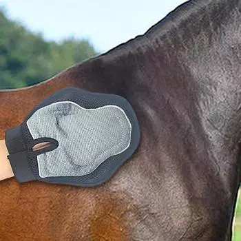 Перчатки для массажа лошадей Перчатки для ухода за шерстью домашних животных Силиконовая щетка для купания лошадей Дышащие перчатки для удаления щетины с лошадей Массажная щетка для лошадей