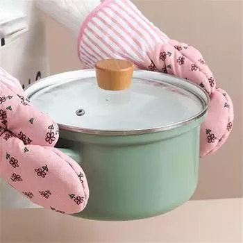 Перчатки для микроволновой печи, огнестойкие и нескользящие, для духовки, теплоизоляционные, для выпечки, кухонные принадлежности, для барбекю, гриля