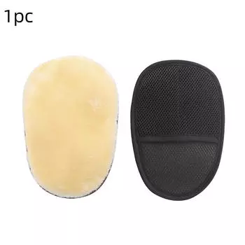 Перчатки для мытья автомобиля Утолщенные плюшевые перчатки с флисовой подкладкой для чистки автомобиля Мягкие косметические средства для чистки автомобиля 1pc покинуть белый