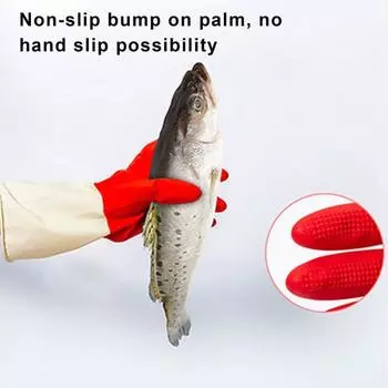 Перчатки для мытья посуды Yousheng 1 пара, нескользящие, дышащие, водонепроницаемые, устойчивые к проколам, маслостойкие, бытовые перчатки для уборки S красный