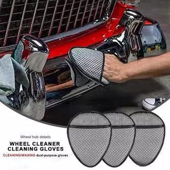 Перчатки для мытья ступицы колеса автомобиля, ультра-мягкие рукавицы из микрофибры, губка для автовощения, перчатки для протирки салона без царапин