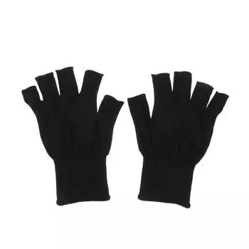 Перчатки для нейл-арта Перчатки с защитой от ультрафиолетового излучения Перчатки с защитой от ультрафиолетового излучения Защитные перчатки для геля для нейл-арта УФ-светодиодная лампа Инструмент чёрный