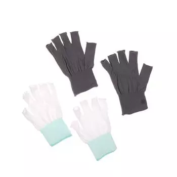 Перчатки для нейл-арта Перчатки с защитой от ультрафиолетового излучения Перчатки с защитой от ультрафиолетового излучения Защитные перчатки для геля для нейл-арта УФ-светодиодная лампа Инструмент чёрный