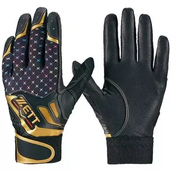 Перчатки для отбивания Prostatus ZETT для обеих рук, черные, бейсбольные перчатки для отбивания BG321AS