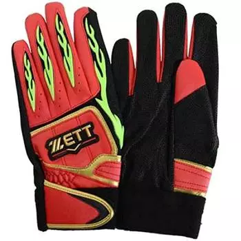 Перчатки для отбивания ZETT, бейсбольные перчатки для отбивания, 21AW 6442, красные (для рук) (BG318EG) М24-25см