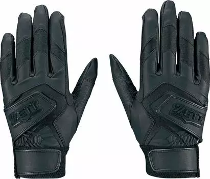 Перчатки для отбивания ZETT для обеих рук, совместимые с правилами средней школы, белые, размер M, BG579HS, черные, для обеих рук (1100) (24-25см) (1900) Руки/С (22-23см) чёрный