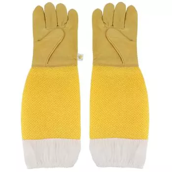 Перчатки для пчеловодства Дышащие овчинные защитные с длинными рукавами Инвентарь для пчеловода